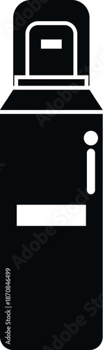 Deodorant spray can representing hygiene and cosmetics on a white background