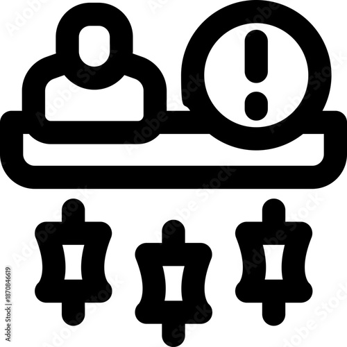 insider trading line icon. Clean and minimalist vector icon for websites, mobile apps, presentations, and logos. Fully scalable and customizable for any project.