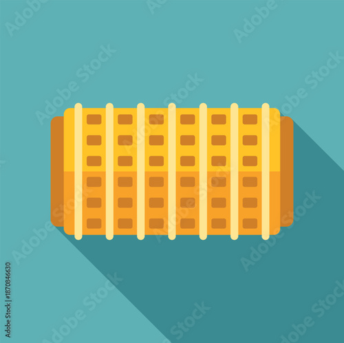 Single hair curler vector illustration representing hair care accessories and saloon services