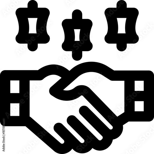 fair trade line icon. Clean and minimalist vector icon for websites, mobile apps, presentations, and logos. Fully scalable and customizable for any project.