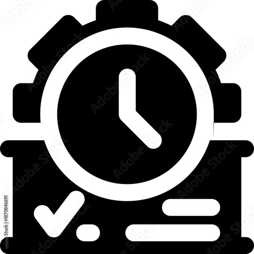 time period glyph icon. Strong and solid vector icon for websites, mobile interfaces, presentations, and visual branding. High quality and easy to edit.