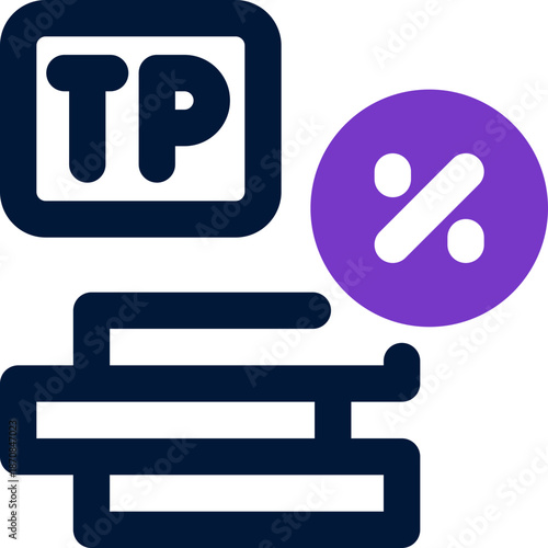 take profit duotone icon. Sleek and modern vector icon for websites, mobile apps, marketing materials, and corporate design. Fully scalable and ready to use.