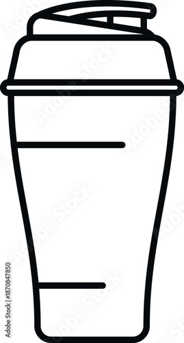 Shaker bottle for mixing protein shakes and post workout nutritional drinks