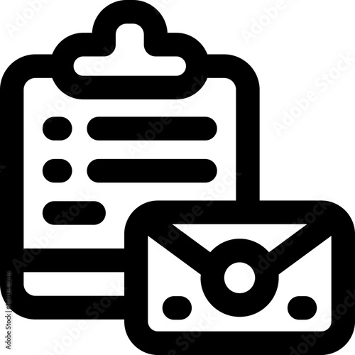 clipboard line icon. Clean and minimalist vector icon for websites, mobile apps, presentations, and logos. Fully scalable and customizable for any project.