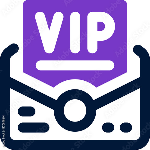 vip invite duotone icon. Sleek and modern vector icon for websites, mobile apps, marketing materials, and corporate design. Fully scalable and ready to use.