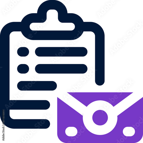 clipboard duotone icon. Sleek and modern vector icon for websites, mobile apps, marketing materials, and corporate design. Fully scalable and ready to use.