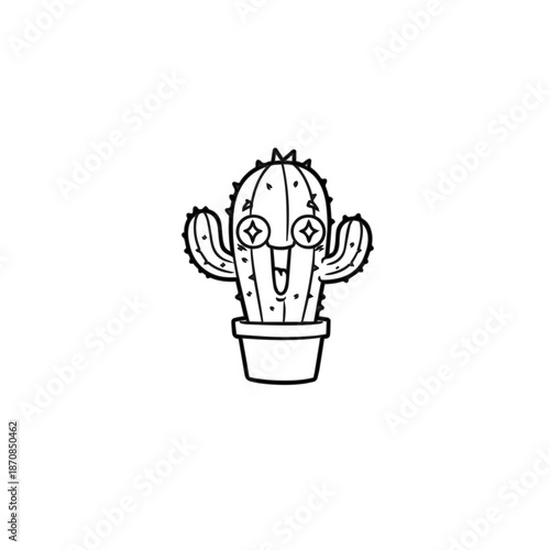 Friendly Happy Cactus Icon
