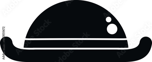 Classic bowler hat icon representing vintage fashion and gentleman style