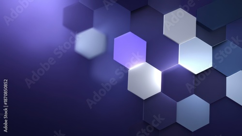 Gradient Shift Across Hexagonal Shapes in Modern Design Background for Creative Projects
