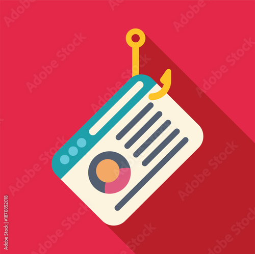 Website page on a fishing hook representing online deceit and cybersecurity fraud