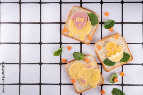 Wallpaper Mural Creative homemade Easter sandwiches for kids breakfast Torontodigital.ca