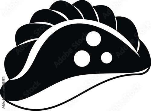 Empanada or dumpling icon presenting traditional pastry food