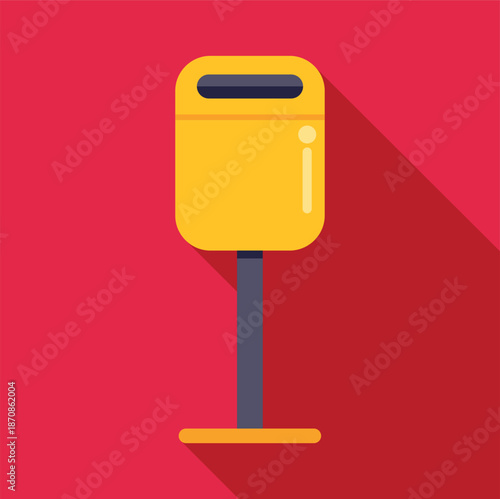 Yellow mailbox offers postal service for communication messages