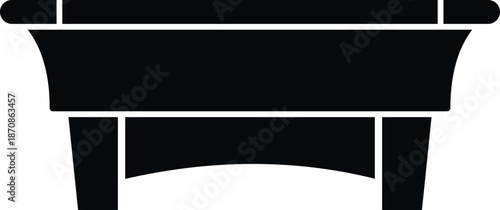 Billiards pool table silhouette representing indoor leisure and competition sport