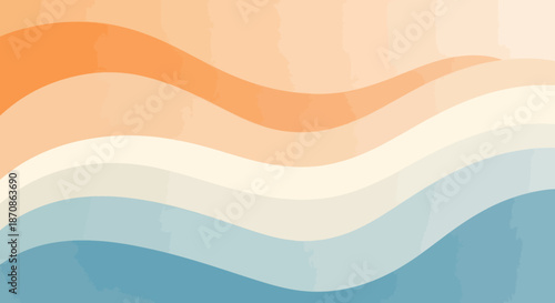 Abstract Waves of Soft Pastel Colors Creating a Calm and Soothing Visual Effect