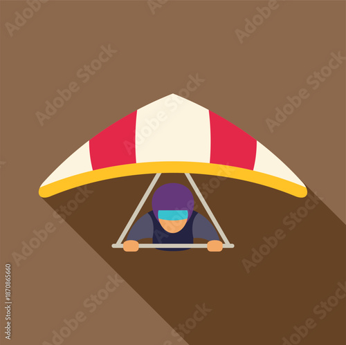 Person flying a hang glider, representing extreme sport and adventure