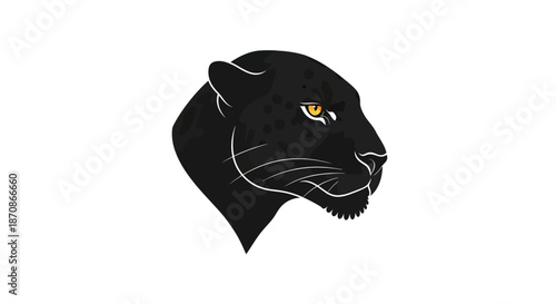 Black Panther Head Illustration Artwork Design.