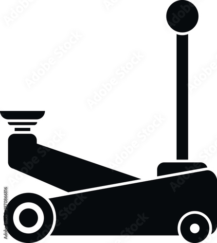 Car jack elevating vehicle for repair and maintenance