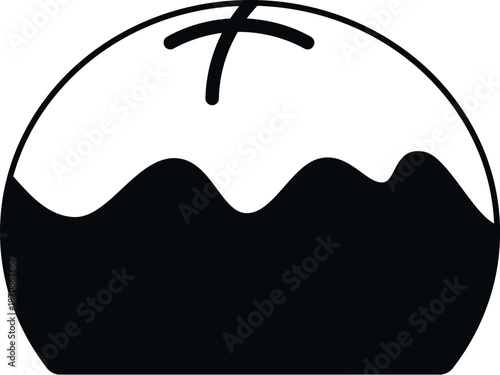 Panettone cake icon, a traditional italian christmas sweet bread