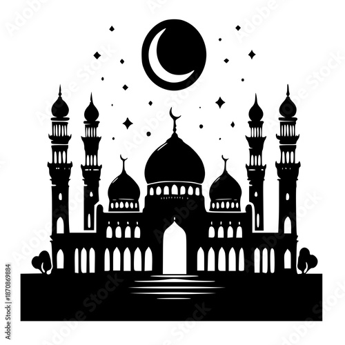 taj mahal vector illustration , silhouette of a taj mahal