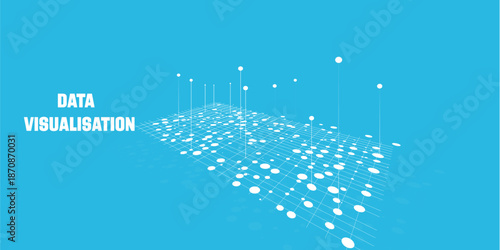 Big Data Visualization Background with Social Network Connections and Abstract Data Nodes Vector