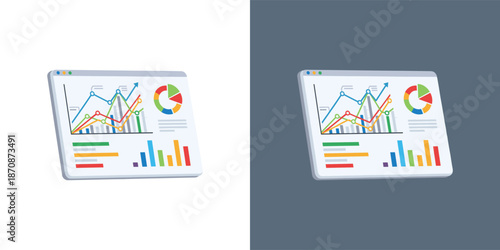 Visual representation of data analytics on a digital display