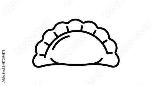 Taco food illustration line drawing.