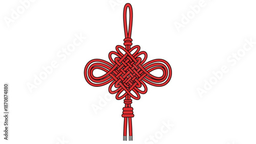 Red Chinese Knot Decoration Ornament.