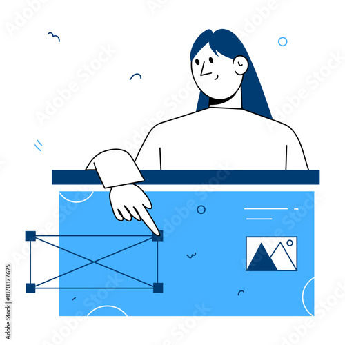 A hand drawn style illustration showing a software update