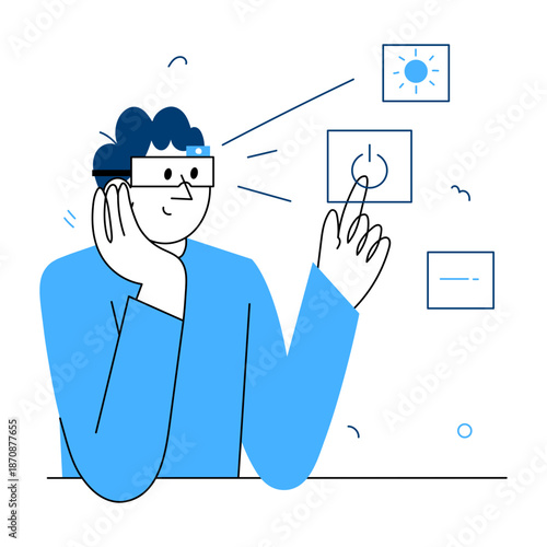 A hand drawn style illustration showing a software update