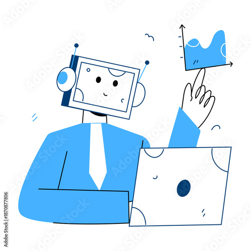 A hand drawn style illustration showing a software update