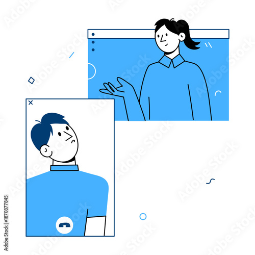 A hand drawn style illustration showing a software update