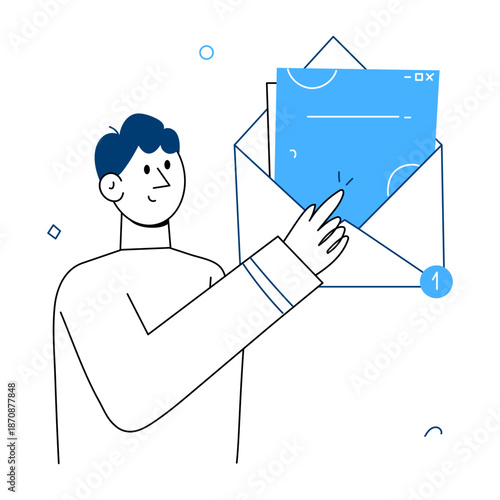 A hand drawn style illustration showing a software update