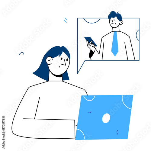 A hand drawn style illustration showing a software update