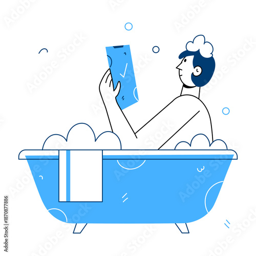 A hand drawn style illustration showing a software update