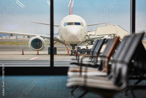 Photos Airplane refueling and departure area