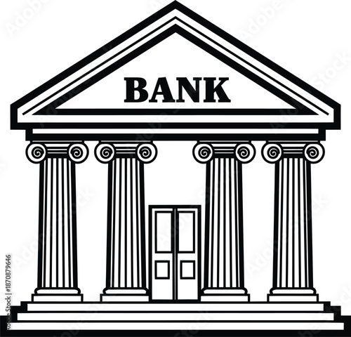 Bank Building Finance Institution Vector