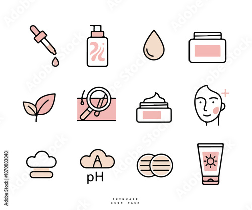 Skincare amp Beauty Product Vector Icons