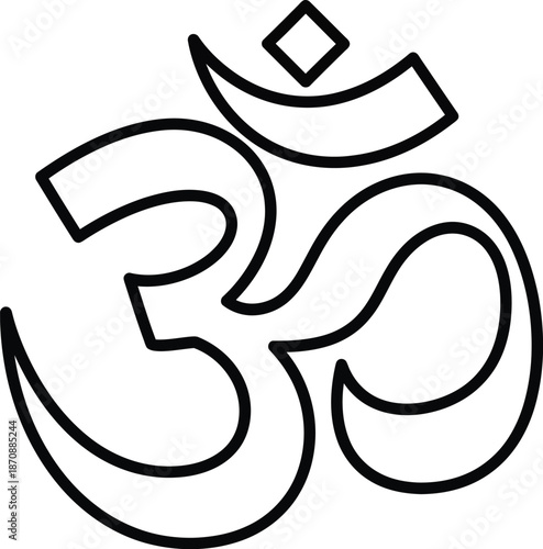 Om Symbol Spiritual Meditation Vector