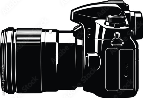 Professional Camera Photography Vector Illustration