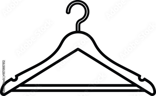 Clothes Hanger Outline Minimal Vector