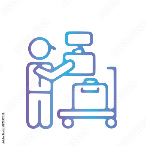 tourism and airline,irport, Boarding, Traveler, Tourist, passenger icon vector design 