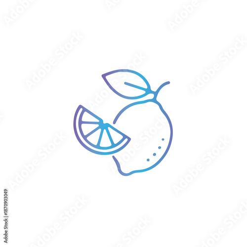 lemon, Citrus, Fruit, Fresh icon vector design 