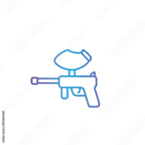 paintball competition gear, markers icon vector design 