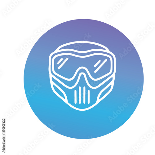 paintball competition gear, markers icon vector design 