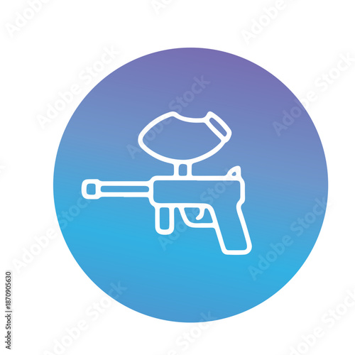paintball competition gear, markers icon vector design 
