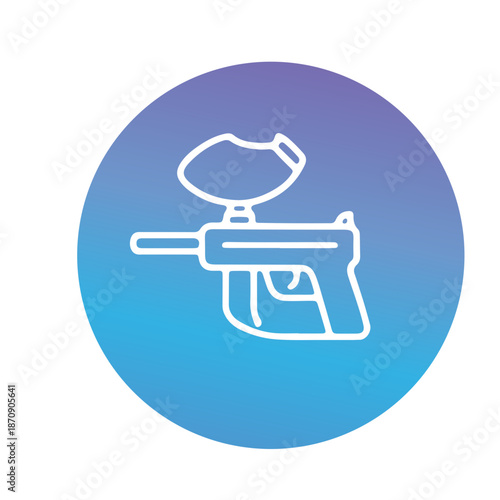 paintball competition gear, markers icon vector design 