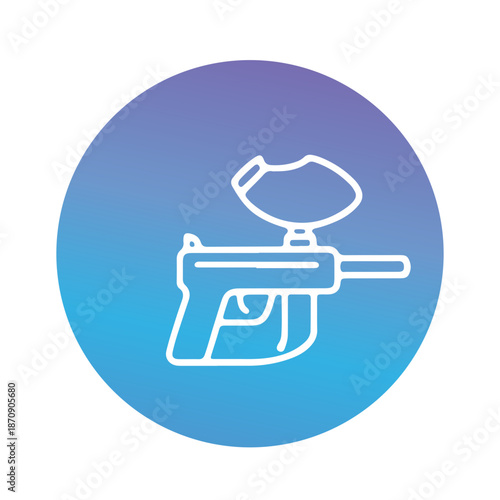 paintball competition gear, markers icon vector design 