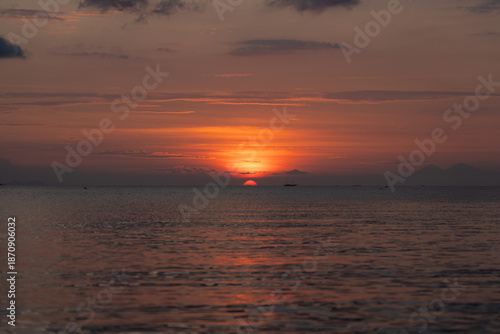 Sunset over the sea