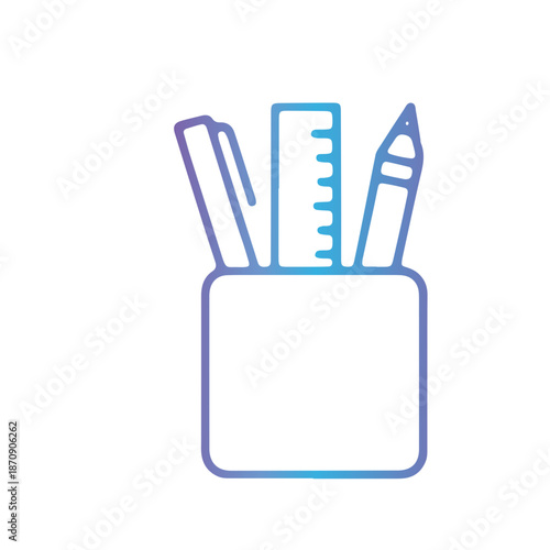  writing tools, and school desk accessorie vector design 